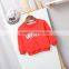 Autumn high quality pure color printing kids sweatshirt clothing