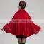 Sunshine soul cape in fleece fabric with faux fur collar women's winter coat
