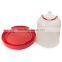 Best Promotion Red+White 6kg Chicken Chicks Hen Feeder And 6 Liter Poultry Drinker Waterer Plastic