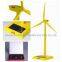 Die Cast Yellow Home Decorations Solar Windmill Model
