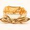 Boutique fancy baby shiny gold stretchy headband , toddler girls turban head wrap M5062007