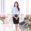 2017 Hot Sale Casual X Collar Female Office Uniform Designs from China