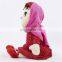 Musical Rag Soft Plush Girl Doll Toy With Red Dress Custom Pretty Stuffed Plush Baby Muslim Doll