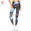 Custom fashion polyster spandex high waist sport women's tight yoga pants