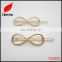Factory supply Shiny gold Lady fancy metal fashion hair clip