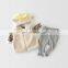 Winter new Korean version of ins men and women baby baby stripes solid color plus velvet thickening outer wear all-match bag