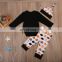 Halloween Clothes Newborn Baby Boy Girl Long Sleeve Mommy's Little Pumpkin Romper Pant Hat 3PCS Outfit Kids Clothing Set