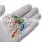 HQP-SP008 HongQiang Transparent glass cigarette holder with colored diamond glass filter cartridge filter