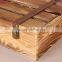 Custom hinged burn effect wooden wine case 6 bottle wooden case for wine