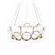 Modern led living room chandelier ring creative simple golden nordic design light luxury bedroom dining chandelier