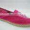 Wholesale slip-on woman canvas casulal shoes espadrilles