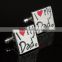 HOT Stainless Steel Silver Vintage Men's Wedding Poker Cufflinks Cuff Links Gift