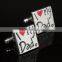 HOT Stainless Steel Silver Vintage Men's Wedding Poker Cufflinks Cuff Links Gift