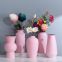 Creative Table Decor Morandi Pink Hand Made Nordic Large Ceramic Vase For Hallway