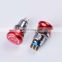 19mm Pattern 2NO 2NC Waterproof Stainless Steel mushroom Metal aluminum Latching Emergency STOP Push Button Switch Button Switch