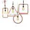 Tonghua Vintage 4 Shapes Hemp Wrapped Edison Bulb Pendant Lamp Home Bar Decorative Hanging Light