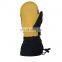 HANDLANDY Mens Women leather winter gauntlet waterproof cowhide hand skiing gloves