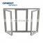 Powder coated white/Grey color casement window for home