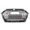 New ABS glossy black grille for Audi A3 radiator honeycomb front bumper grill for Audi RS3 quattro no logo style  2017 2018 2019