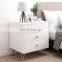 Bedroom white wooden bedside table night stand