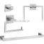 Wall mounted Gold 304 stainless steel 4-piece bathroom hardware accessories set black towel bar holder set