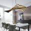 Modern Minimalist Chandelier Restaurant Simple Linear Shape Ceiling Lights Office Long Strip Pendant Light