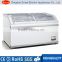 700L Commercial curved glass door chest freezer ice cream freezer showcase display freezer