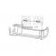 Oem Manufacturer Multifunctional Wall Mounted Metal Shower Towel Storge Shelf Bathroom Rack With Magic Sticker