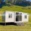 Light steel shipping container frame high cube flat pack cafe home container