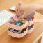 Rotating Elegant Luxury Portable Bracelet Modern Small Mirror Pink Storage Plastic Box Jewelry Travel Organizer
