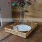 Rattan Rectangle Food Serving Trays Handmade polygonal rattan tray with handle Wholesale