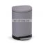 Stainless steel foot pedal garbage bin step dustbin with cover indoor trash can