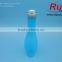 Hot! Long thin plastic PET bottle with aluminum cap for beverage/drink, clear PET juice bottle