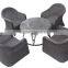 Garden Furniture Quality Assured Stone Table Top With Four Rattan Chairs SGS Tested
