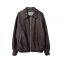 2025 Spring New European and American Style Simple Imitation Leather Fashion Pilot Jacket