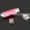 2015 Popular dual connector smartphone usb flash drive /bulk 8gb 16gb 32gb 64gb otg usb flash drives,usb flash drive