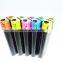 gas cigarette lighter ,quality electron windproof lighter with colored cap and ignition