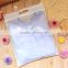 Recyclable zip lock plastic clear bag with handles and air hole for baby clothes
