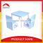 MDF blue bear design carton kids study table and chair set