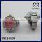 wholesale cheap alloy pink enamel watch ring customized fashion watch ring