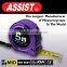 High quality beauty UV chromed 3m 5m 7.5m 8m 10m steel measuring tape with ABS colorful tape measure