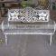 White Black Bronze Decorative Outdoor Aluminum Metal Garden Chair Bench