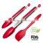 Silicone Kitchen Tongs 2 Pack 9 Inch/11 Inch includes a Silicone Scraper