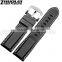 Waterproof Black White Silicone Rubber WatchWrist watch Strap Band 22mm 24mm