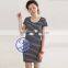 100 cotton korea summer fashion yarn dyed casual dress