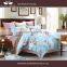 100% Cotton 128*68 40s*40s Pigment Printed Luxury Duvet Cover Set With Zipper
