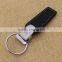 Handmade custom high quality black leather keychain promotion