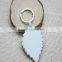Custom Wood Keychain for Sublimation Printing With Leaf Shape