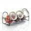 3pcs Glass Storage Jar For Spice With Metal Cap And Shelf
