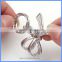 4 Strands 925 Sterling Silver Micro Pave Zircon Bowknot Clasp Fine Jewelry Accessory Necklace Pendant Connector SC-CZ027